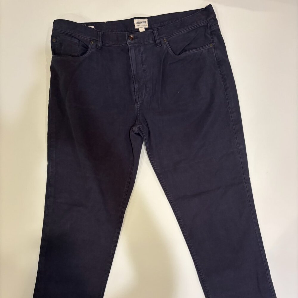 Todd Snyder Slim Fit Japanese Denim Jeans – Dark Wash, Size 36x32